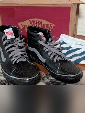 Vans Black Leather High-Tops